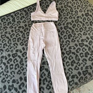 WeWoreWhat Light Pink Workout Set